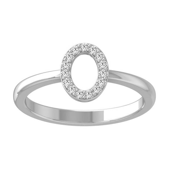ARAIYA FINE JEWELRY 925 Sterling Silver Diamond Wedding Anniversary Band Ring (1/10 cttw, I-J Color, I2-I3 Clarity) Size 6.5