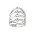 thumbnail image 1 of ARAIYA FINE JEWELRY 925 Sterling Silver Marquise princess-shape Lab Grown Diamond Fashion Ring (1/3 cttw, VS Clarity, D-F Color) Size 9, 1 of 5