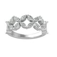 thumbnail image 1 of ARAIYA FINE JEWELRY 925 Sterling Silver Marquise shape Diamond Fashion Ring (1 cttw, I2-I3 Clarity, I-J Color) Size 10, 1 of 5