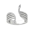 thumbnail image 1 of ARAIYA FINE JEWELRY 925 Sterling Silver Round and marquise-shape Diamond Fashion Ring (1/3 cttw, I2-I3 Clarity, I-J Color) Size 8.5, 1 of 5