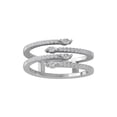 thumbnail image 1 of ARAIYA FINE JEWELRY 925 Sterling Silver Round and marquise-shape Diamond Fashion Ring (1/4 cttw, I2-I3 Clarity, I-J Color) Size 10, 1 of 5