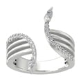 thumbnail image 1 of ARAIYA FINE JEWELRY 925 Sterling Silver Round and marquise-shape Lab Grown Diamond Fashion Ring (1/3 cttw, VS Clarity, D-F Color) Size 7, 1 of 5
