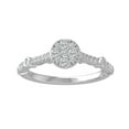 thumbnail image 1 of ARAIYA FINE JEWELRY 925 Sterling Silver Round-shape Diamond Composite Ring (1/2 cttw, I2-I3 Clarity, I-J Color) Size 6.5, 1 of 5