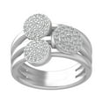 thumbnail image 1 of ARAIYA FINE JEWELRY 925 Sterling Silver Round-shape Diamond Composite Ring (1/2 cttw, I2-I3 Clarity, I-J Color) Size 9.5, 1 of 5