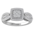 thumbnail image 1 of ARAIYA FINE JEWELRY 925 Sterling Silver Round-shape Diamond Composite Ring (5/8 cttw, I2-I3 Clarity, I-J Color) Size 6, 1 of 5