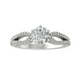 thumbnail image 1 of ARAIYA FINE JEWELRY 925 Sterling Silver Round-shape Diamond Engagement Ring (1 1/5 cttw, I2-I3 Clarity, I-J Color) Size 6, 1 of 5
