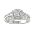 thumbnail image 1 of ARAIYA FINE JEWELRY 925 Sterling Silver Round-shape Diamond Engagement Ring (7/8 cttw, I2-I3 Clarity, I-J Color) Size 6.5, 1 of 5