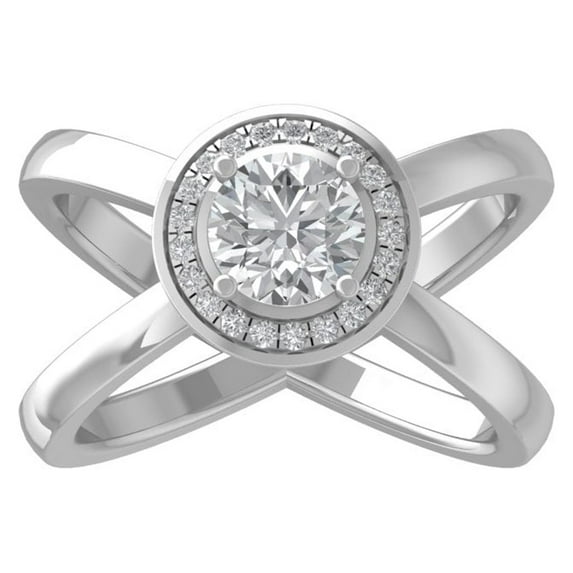 ARAIYA FINE JEWELRY 925 Sterling Silver Round-shape Diamond Fashion Ring (1 1/8 cttw, I2-I3 Clarity, I-J Color) Size 7.5