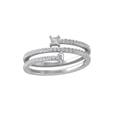 thumbnail image 1 of ARAIYA FINE JEWELRY 925 Sterling Silver Round-shape Diamond Fashion Ring (1/3 cttw, I2-I3 Clarity, I-J Color) Size 7, 1 of 5