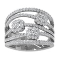 thumbnail image 1 of ARAIYA FINE JEWELRY 925 Sterling Silver Round-shape Diamond Fashion Ring (1 cttw, I2-I3 Clarity, I-J Color) Size 5, 1 of 5