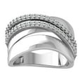 thumbnail image 1 of ARAIYA FINE JEWELRY 925 Sterling Silver Round-shape Diamond Fashion Ring (2/5 cttw, I2-I3 Clarity, I-J Color) Size 8.5, 1 of 5