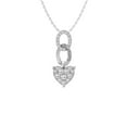 thumbnail image 1 of ARAIYA FINE JEWELRY 925 Sterling Silver Round-shape Diamond Heart Pendant Necklace (1/5 cttw, I-J Color, I2-I3 Clarity) 18", 1 of 7