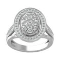thumbnail image 1 of ARAIYA FINE JEWELRY 925 Sterling Silver Round-shape Diamond Miracle Plate Ring (1/3 cttw, I2-I3 Clarity, I-J Color) Size 9, 1 of 5