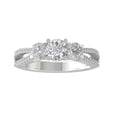 thumbnail image 1 of ARAIYA FINE JEWELRY 925 Sterling Silver Round-shape Diamond Three Stone Ring (1 2/5 cttw, I2-I3 Clarity, I-J Color) Size 10, 1 of 5
