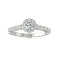 thumbnail image 1 of ARAIYA FINE JEWELRY 925 Sterling Silver Round-shape Lab Grown Diamond Engagement Ring (1 cttw, VS Clarity, D-F Color) Size 6.5, 1 of 5
