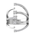 thumbnail image 1 of ARAIYA FINE JEWELRY 925 Sterling Silver Round-shape Lab Grown Diamond Fashion Ring (1/2 cttw, VS Clarity, D-F Color) Size 7.5, 1 of 5