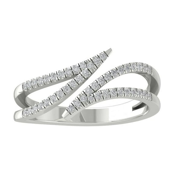 ARAIYA FINE JEWELRY 925 Sterling Silver Round-shape Lab Grown Diamond Fashion Ring (1/5 cttw, VS Clarity, D-F Color) Size 9