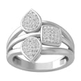 thumbnail image 1 of ARAIYA FINE JEWELRY Sterling Silver Cluster Diamond Wedding Band Ring (1/3 cttw, I-J Color, I2-I3 Clarity) Size 6.5, 1 of 1