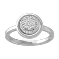 thumbnail image 1 of ARAIYA FINE JEWELRY Sterling Silver Cluster Diamond Wedding Band Ring (1/4 cttw, I-J Color, I2-I3 Clarity) Size 8.5, 1 of 1