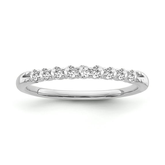 ARAIYA FINE JEWELRY Sterling Silver Diamond 9-Stone Band Ring (1/4 cttw, I-J Color, I2-I3 Clarity), Size 8