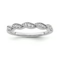 thumbnail image 1 of ARAIYA FINE JEWELRY Sterling Silver Diamond Band Ring (1/10 cttw, I-J Color, I2-I3 Clarity), Size 9, 1 of 5