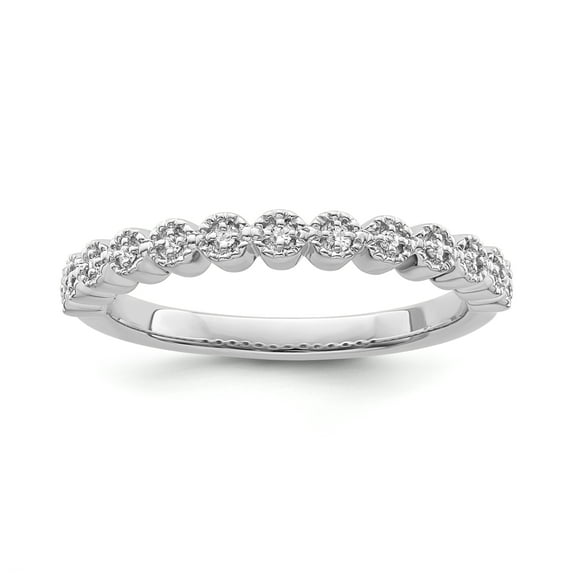 ARAIYA FINE JEWELRY Sterling Silver Diamond Band Ring (1/20 cttw, I-J Color, I2-I3 Clarity), Size 6