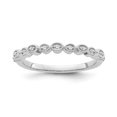 thumbnail image 1 of Araiya Fine Jewelry Sterling Silver Diamond Band Ring (1/20 cttw, I-J Color, I2-I3 Clarity), Size 8.5, 1 of 5