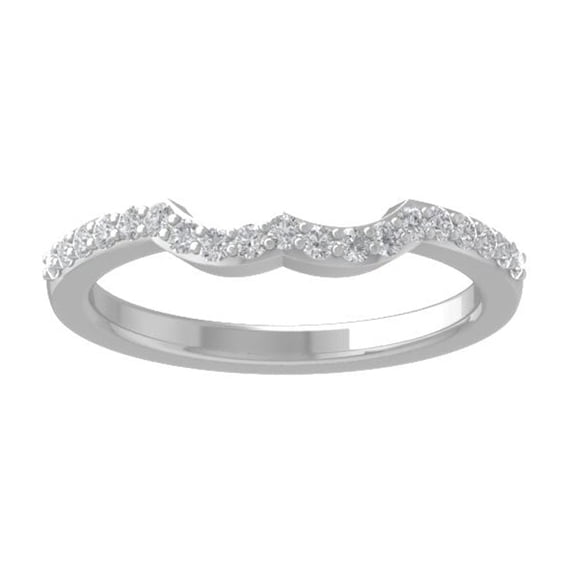 ARAIYA FINE JEWELRY Sterling Silver Diamond Band Ring (1/4 cttw, I-J Color, I2-I3 Clarity) Size 8