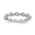 thumbnail image 1 of ARAIYA FINE JEWELRY Sterling Silver Diamond Band Ring (1/6 cttw, I-J Color, I2-I3 Clarity), Size 6.5, 1 of 5