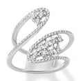 thumbnail image 1 of ARAIYA FINE JEWELRY Sterling Silver Diamond Bypass Band Ring (1/2 cttw, I-J Color, I2-I3 Clarity), Size 10, 1 of 5