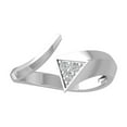 thumbnail image 1 of ARAIYA FINE JEWELRY Sterling Silver Diamond Bypass Open Band Ring (1/10 cttw, I-J Color, I2-I3 Clarity) Size 10, 1 of 1