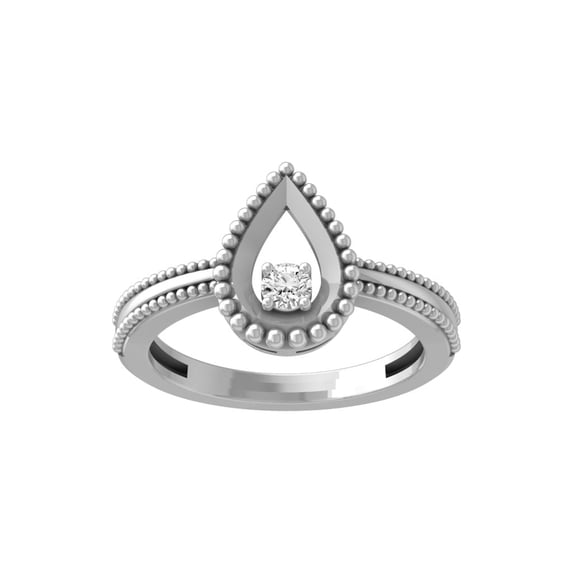 ARAIYA FINE JEWELRY Sterling Silver Diamond Cluster Band Ring (1/10 cttw, I-J Color, I2-I3 Clarity) Size 6.5