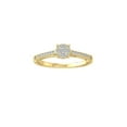 thumbnail image 1 of ARAIYA FINE JEWELRY Sterling Silver Diamond Composite Cluster Engagement Ring (1/33 cttw, I-J Color, I2-I3 Clarity) Size 6.5, 1 of 3