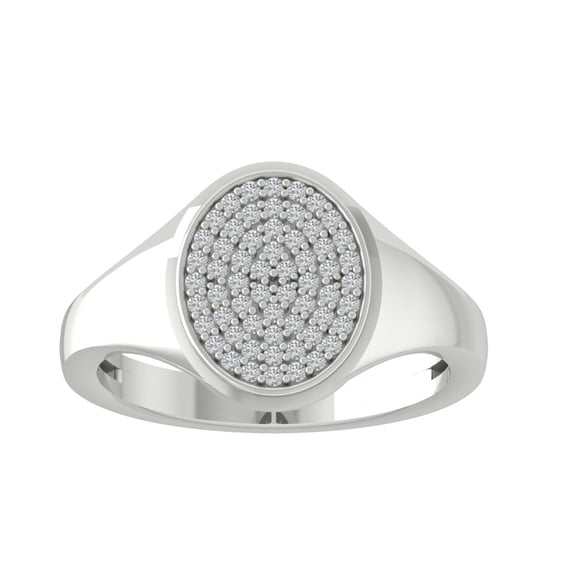 ARAIYA FINE JEWELRY Sterling Silver Diamond Composite Engagement Ring (1/2 cttw, I-J Color, I2-I3 Clarity) Size 7