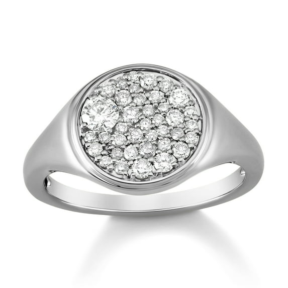 ARAIYA FINE JEWELRY Sterling Silver Diamond Dome Cluster Band Ring (1/2 cttw, I-J Color, I2-I3 Clarity), Size 6