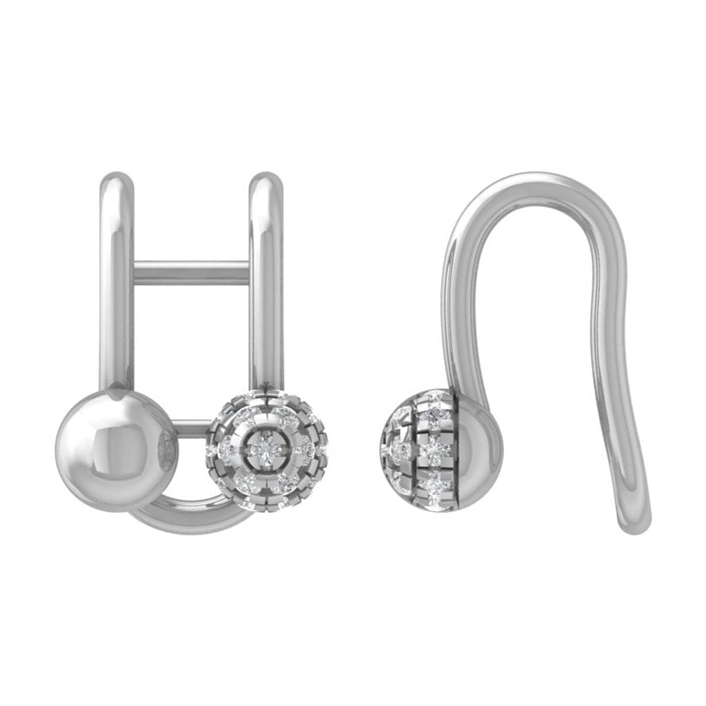 ARAIYA FINE JEWELRY Sterling Silver Diamond Ear Cuffs Dangle