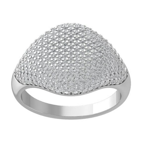 ARAIYA FINE JEWELRY Sterling Silver Diamond Fashion Wedding Ring (1 cttw, I-J Color, I2-I3 Clarity) Size 8