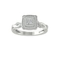 thumbnail image 1 of ARAIYA FINE JEWELRY Sterling Silver Diamond Halo Engagement Ring (1/2 cttw, I-J Color, I2-I3 Clarity) Size 6.5, 1 of 4