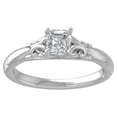 thumbnail image 1 of ARAIYA FINE JEWELRY Sterling Silver Diamond Halo Engagement Ring (5/8 cttw, I-J Color, I2-I3 Clarity) Size 9, 1 of 4