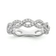 thumbnail image 1 of ARAIYA FINE JEWELRY Sterling Silver Diamond Infinity Band Ring (1/3 cttw, I-J Color, I2-I3 Clarity), Size 9, 1 of 5