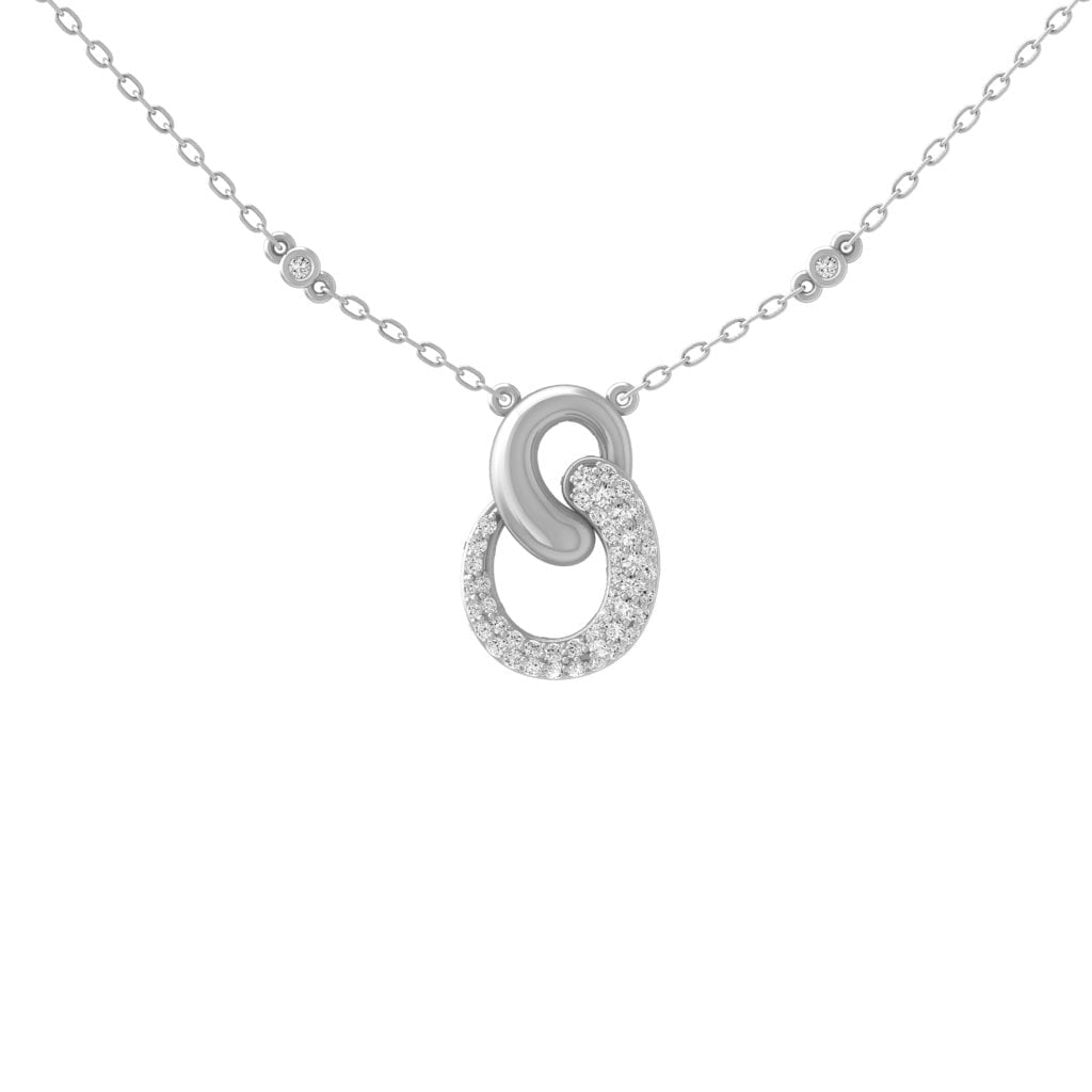 Araiya Fine Jewelry Sterling Silver Diamond Mom Pendant with