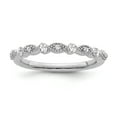 thumbnail image 1 of ARAIYA FINE JEWELRY Sterling Silver Diamond Stackable Band Ring (1/5 cttw, I-J Color, I2-I3 Clarity), Size 7, 1 of 5