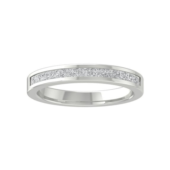 ARAIYA FINE JEWELRY Sterling Silver Diamond Wedding Band Ring (1/2 cttw, I-J Color, I2-I3 Clarity) Size 10