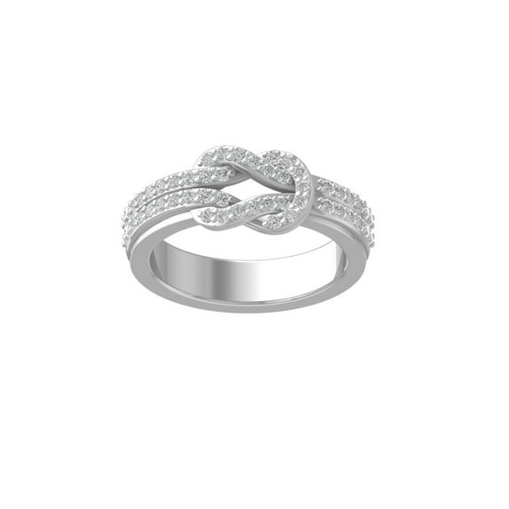 ARAIYA FINE JEWELRY Sterling Silver Diamond Wedding Band Ring (1/4 cttw, I-J Color, I2-I3 Clarity) Size 10