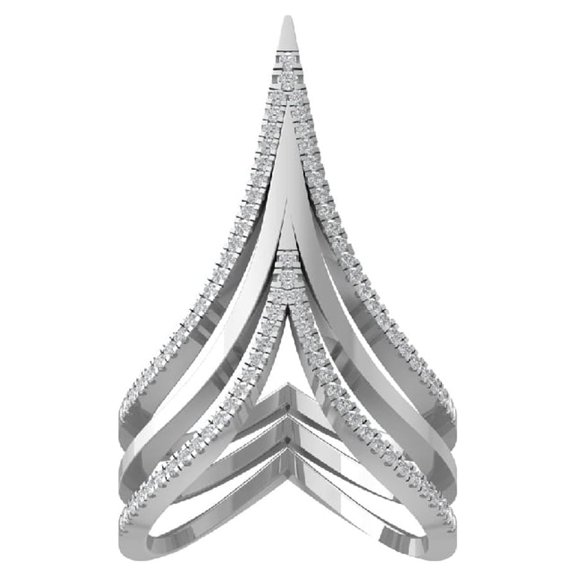 ARAIYA FINE JEWELRY Sterling Silver Diamond Wedding Band Ring (1/4 cttw, I-J Color, I2-I3 Clarity) Size 5