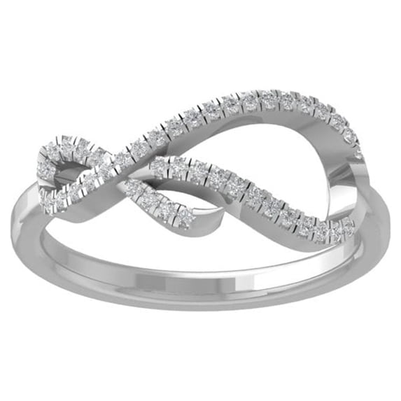 ARAIYA FINE JEWELRY Sterling Silver Diamond Wedding Band Ring (1/6 cttw, I-J Color, I2-I3 Clarity) Size 9.5