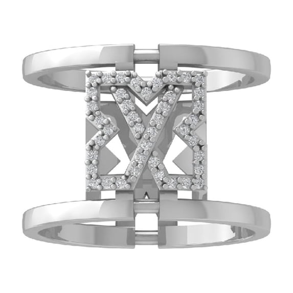 ARAIYA FINE JEWELRY Sterling Silver Diamond Wedding Band Ring (1/6 cttw, I-J Color, I2-I3 Clarity) Size 9.5