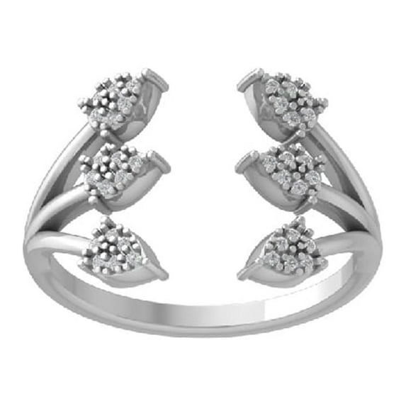 ARAIYA FINE JEWELRY Sterling Silver Diamond Wedding Band Ring (1/8 cttw, I-J Color, I2-I3 Clarity) Size 10