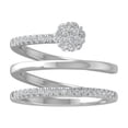 thumbnail image 1 of ARAIYA FINE JEWELRY Sterling Silver Diamond Wedding Band Ring (3/8 cttw, I-J Color, I2-I3 Clarity) Size 5.5, 1 of 6