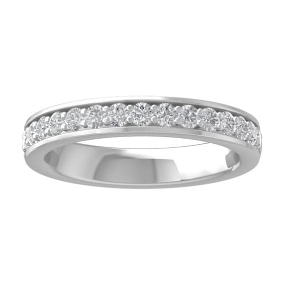 ARAIYA FINE JEWELRY Sterling Silver Diamond Wedding Band Ring (7/8 cttw, I-J Color, I2-I3 Clarity) Size 9.5